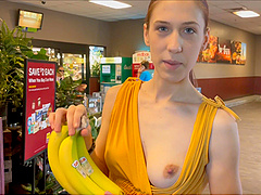 Busty beauty Aella shows off her natural tits in solo model video