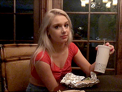 Long-haired beauty shows off her solo skills