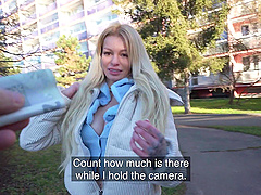 Kaira Kampen is a tattooed beauty who gives a great blowjob and has a shaved pussy.