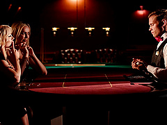 Beautiful milf Daisy May has a hot threesome with two lucky men.