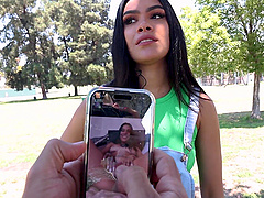 Natural tits bouncing while getting fucked in a tattoo parlor