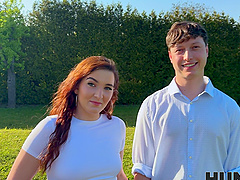 Natural tits bouncing while being fucked in reality video