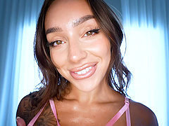 Natural tits and long hair beauty gets dirty in an interracial scene.