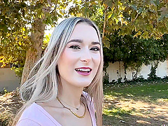 Beautiful long-haired Thea Summers gives a great blowjob and rides like a cowgirl.