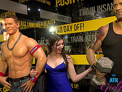 Beautiful brunette Julia James has natural tits and a great pussy.