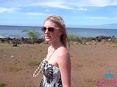 This is a compilation of pov shots of hot beach babes in action.