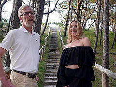 Natural beauty Goldy Kim makes love outdoors with passion