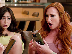 Five stunning women, including busty milf Sophia Locke, explore their sexuality in a steamy scene.