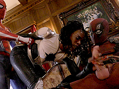 Ebony queen Ana Foxxx gets fucked in costume