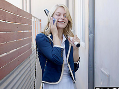 Two hot blondies Alli Rae and Jason Brown in action