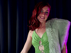 Redhead hottie Madison fucked in doggystyle by a guy with huge cock