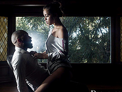 Brunette Alina Lopez gets her pussy railed in a steamy scene.