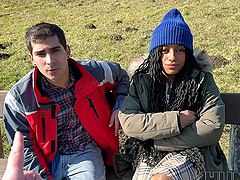 A guy fucked his wife outdoors with his friend in pov style