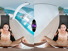 Glam brunette Vixi Rafi from ukraine takes care of her body and face.