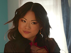 Nathan Bronson and Lulu Chu in a hot doggy style sex session.