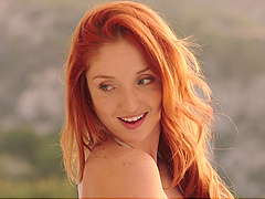 Redhead beauty Red Fox enjoys passionate sex with Erik Everhard in the bedroom.