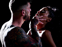 Juan Lucho fucked Scarlet Rebel in cowgirl pose