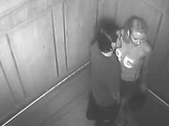 Horny Couple's Caught Fucking Hard In An Elevator By Hidden Camera