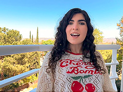 Brunette babes Alex & Nikki indulge in a steamy POV BJ session