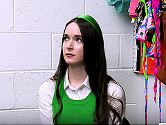 Brunette chick Hazel Moore rides the big cock of Jack Vegas in a steamy scene.