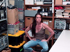 Dirty blonde bombshell Sofie devours Marcus's thick rod in a sloppy BJ