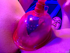 Sam's massive melons tease with pleasure toys; a horny MILF indulges in naughty self-pleasure
