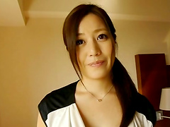 Japanese chick Minami Asano moans during passionate dick sucking