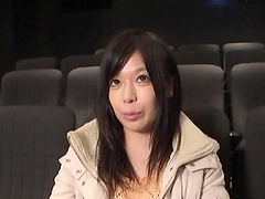 Passionate fucking in the cinema with a busty Japanese girl