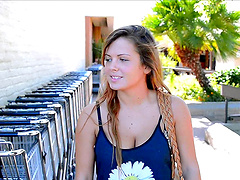 Big tits bouncing and jiggling in public