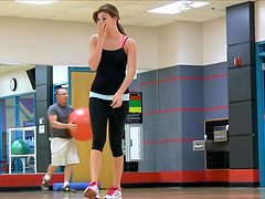 Beautiful brunette gets off while she pleases herself.