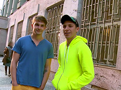 Gay men having sex in different positions.