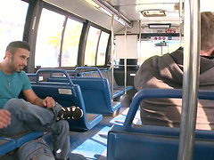 Dude rides a hard cock on the fuckin' bus