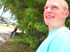 Gay men having sex with each other.