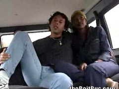Dude gets tricked into gay sex in back of the van. HD video