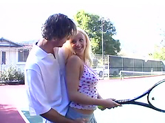 Tennis session leads to a rough dicking with cute Vanessa Michaels