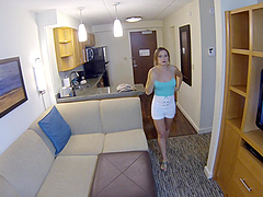 Natural tits and a hairy ass get pounded in this amateur video.