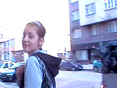 Natural tits homemade video with glasses wearing brunette.