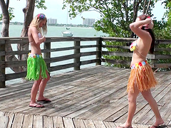 Dakota James has a shaved pussy and she is a teen with natural tits.