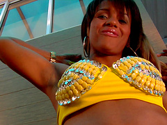 Beautiful latina Cris Lira in hot pov scene with doggy style action