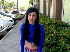 Beautiful woman with long hair gives a blowjob and anal in a hot reality video.