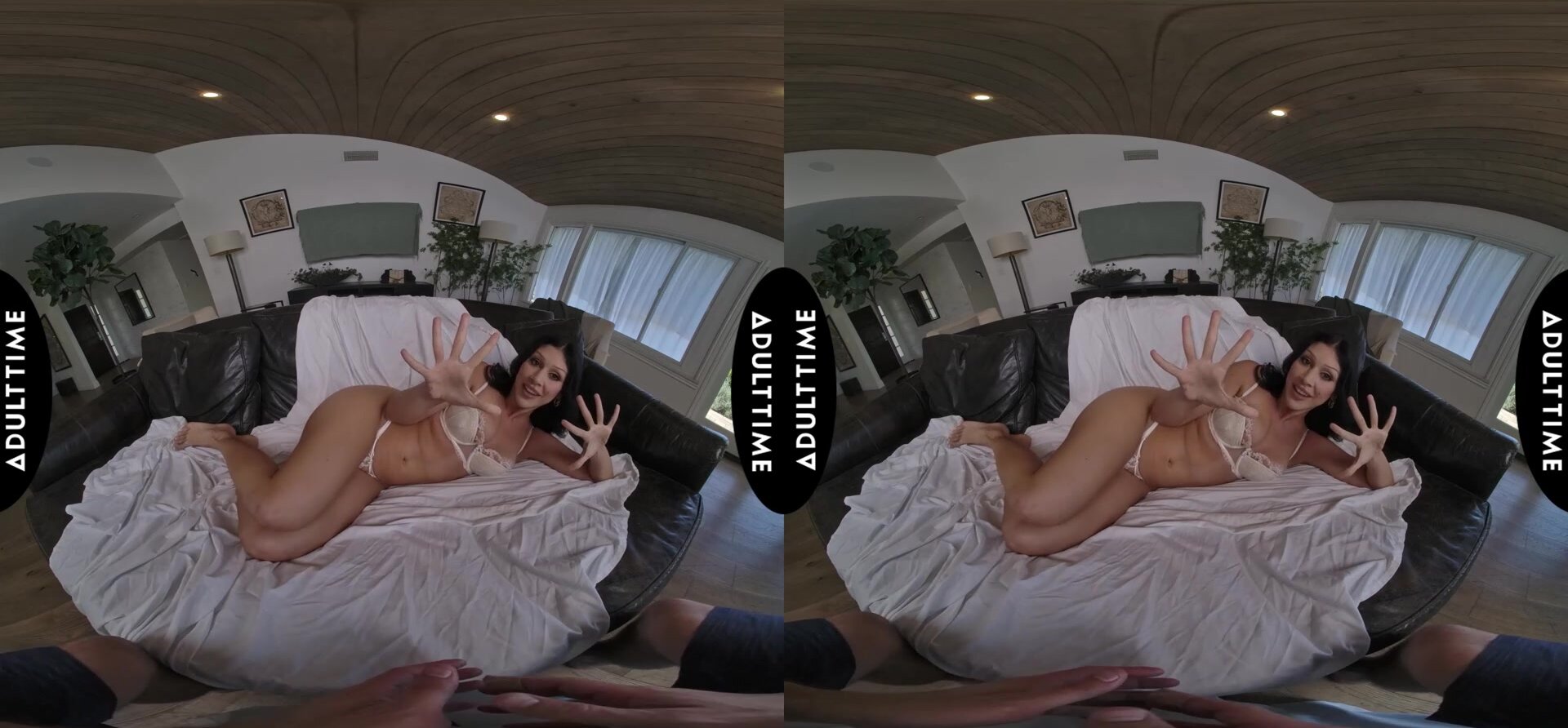 Queenie Sateen gets her big tits tit fucked in steamy pov action