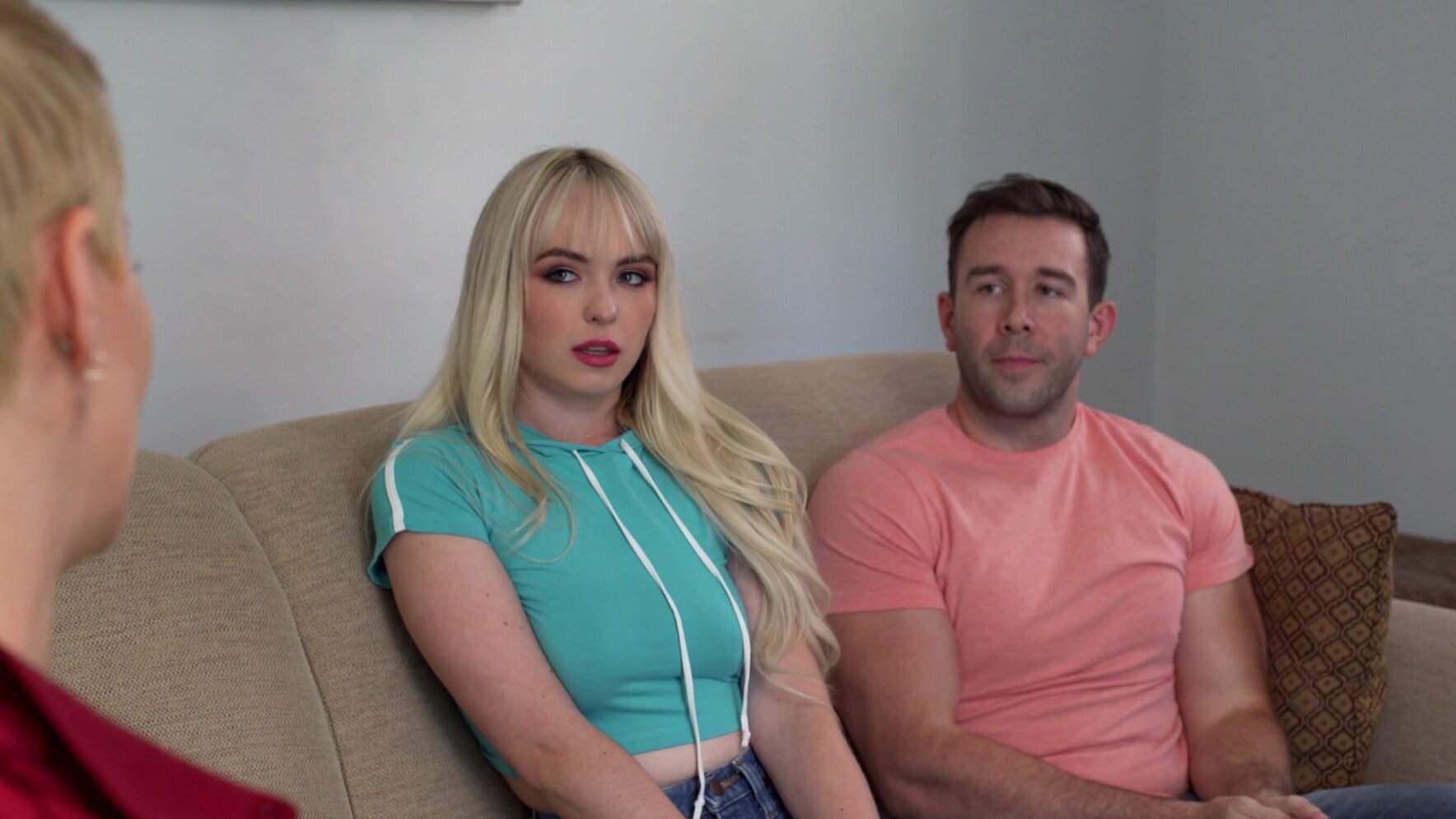 Hot threesome action with Ryan Keely and Lilly Bell in lingerie