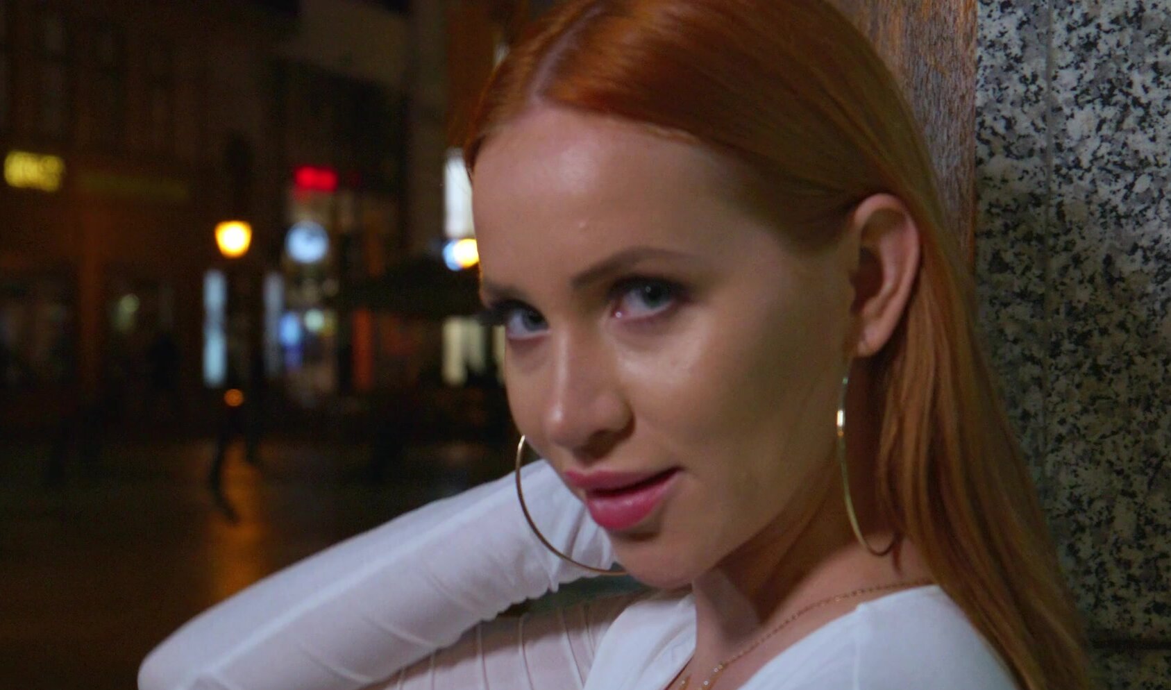 Redheaded Kiara Lord pleases Alberto with a wild threesome of oral, anal, and big naturals