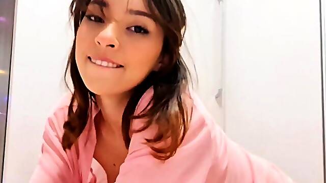 Striptease and JOI in English by Tattooed Teen on Webcam