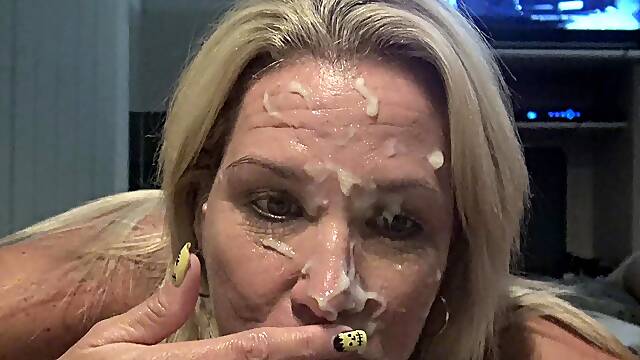 Great ass blonde blowjob and fucking POV