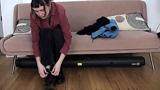 Foot Tongue Mouth and Vore - Girl Worships Her Own Feet
