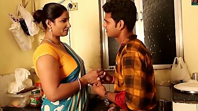 Hot Aunty Seduces junior Boy