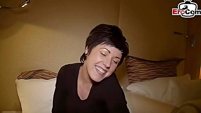 German Student Films First Hardcore Fuck in Hotel