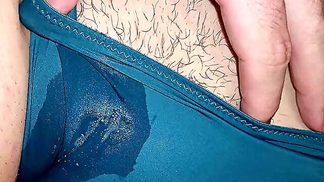 I spit and rub my girlfriends panties and pussy close up