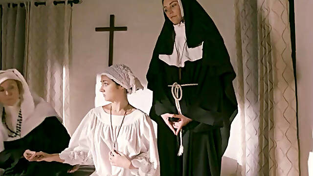 Erotic sex ritual with lesbian nuns